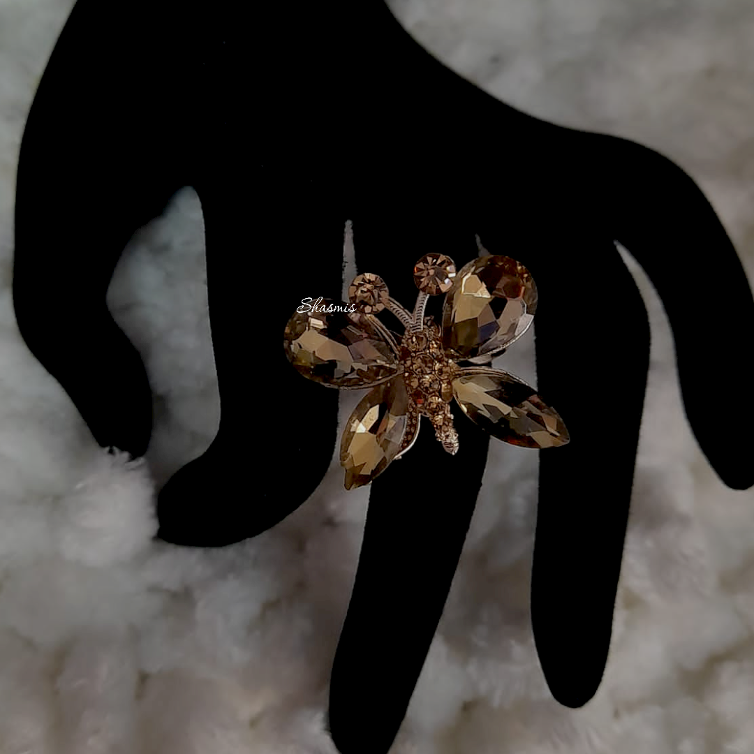 Diamond Butterfly Ring