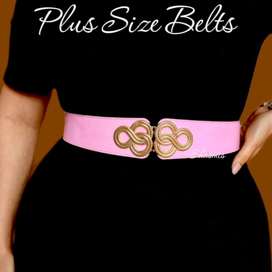 Light Pink Stretchable Belt, Plus Size