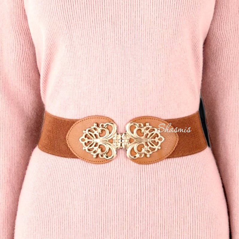 Brown Stretchable Belt