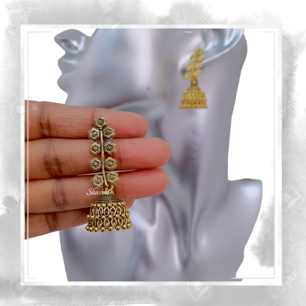 Gold Plated Jhumka Earrings