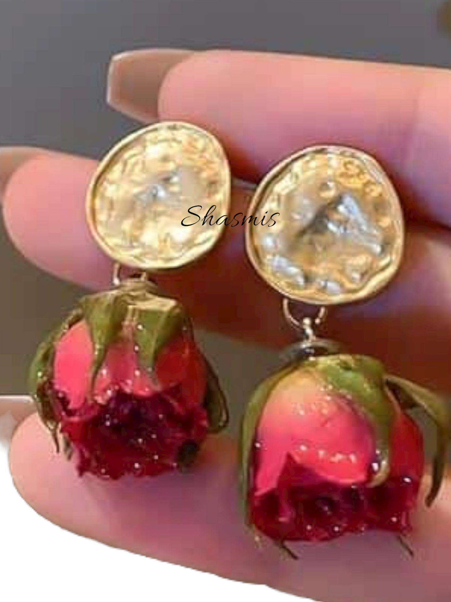 Rose Flower Hanging Earring