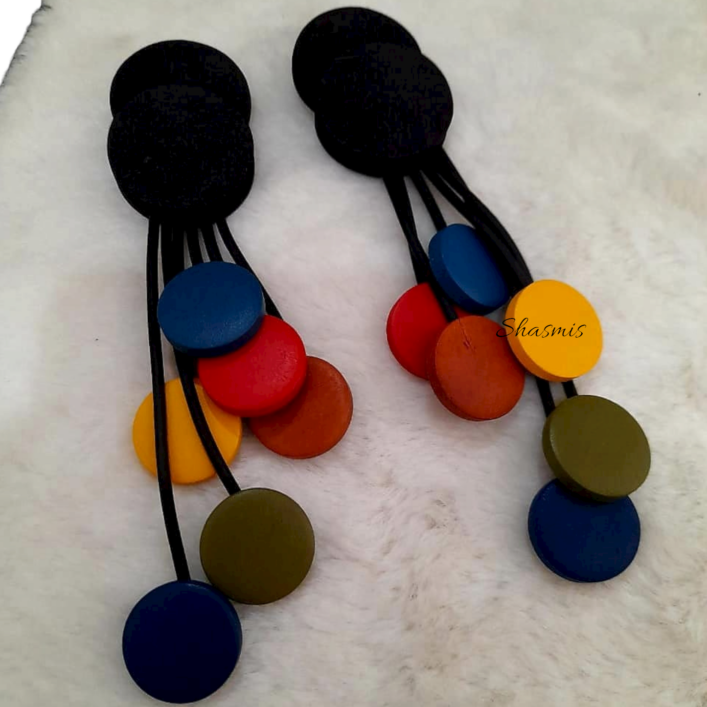 colorful Wood Earrings