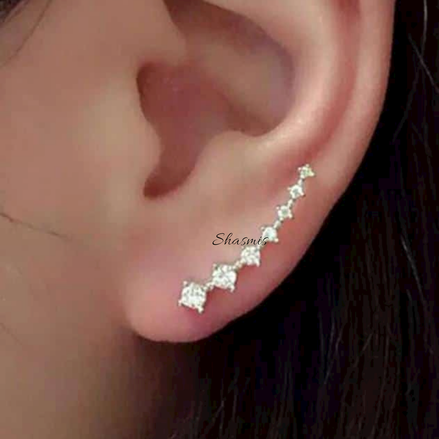 Diamond Hoop Earrings