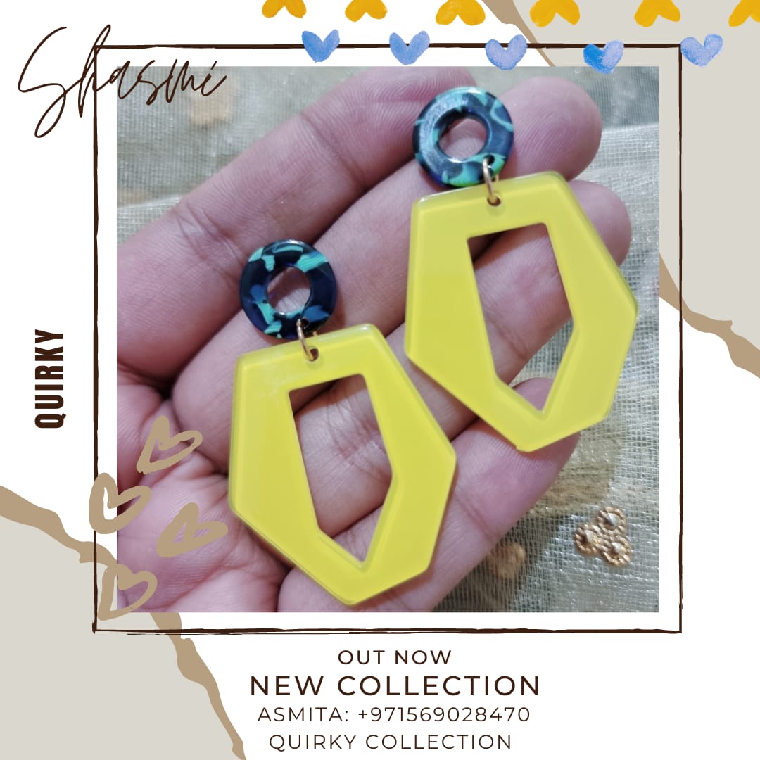 Yellow Fashion Earrings