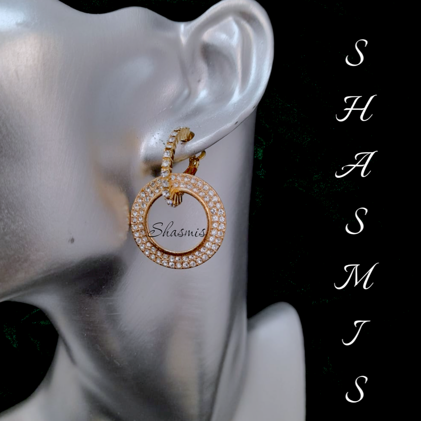 Golden Double Ring Earrings
