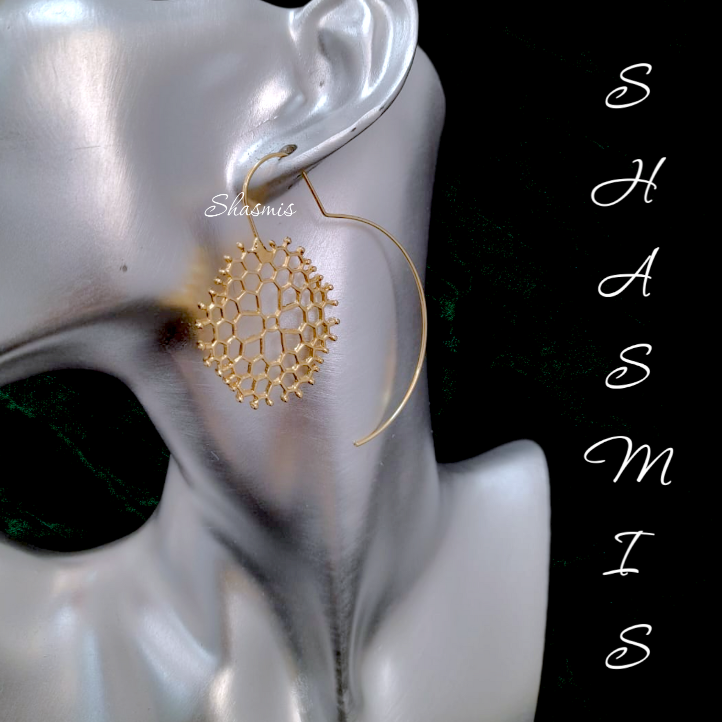 Golden Plated Curve Earring