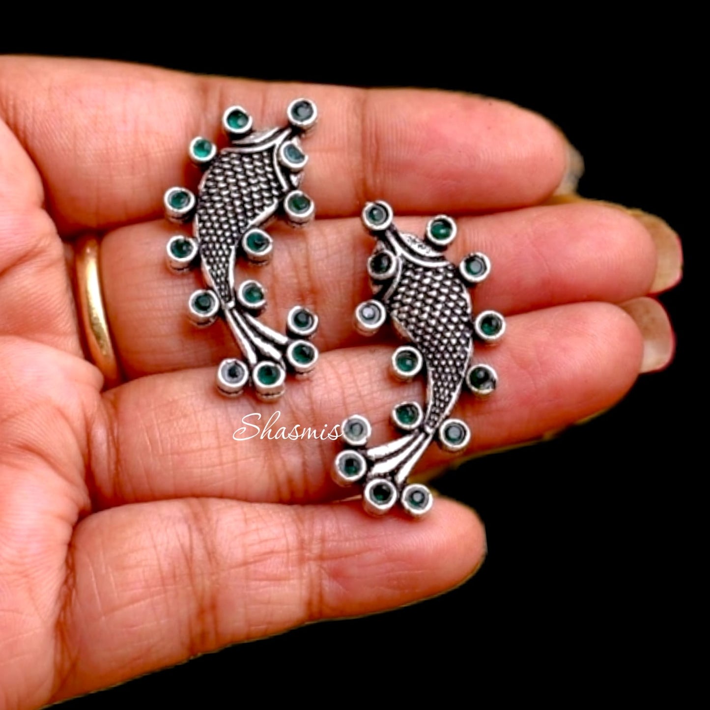 Fish German Oxidised Earrings