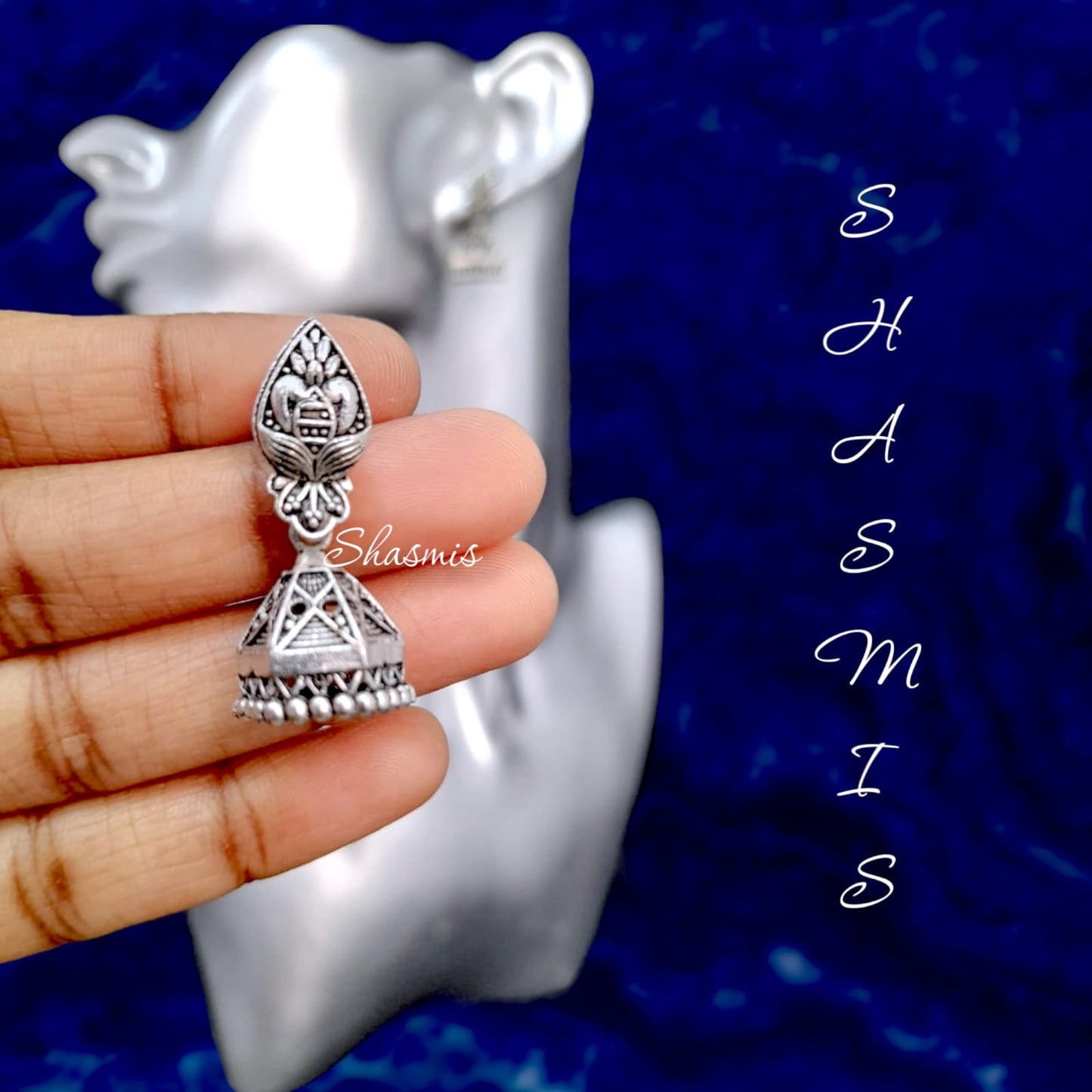 Small Jhumka Oxidised Earrings