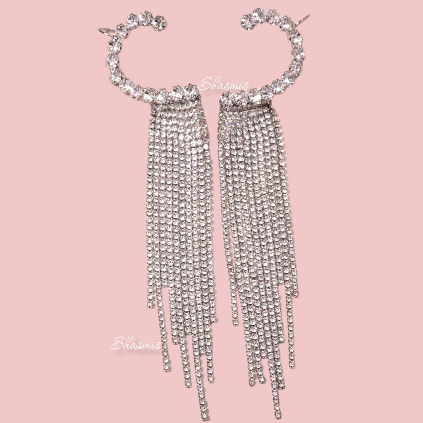 Silver Diamond Earcuff