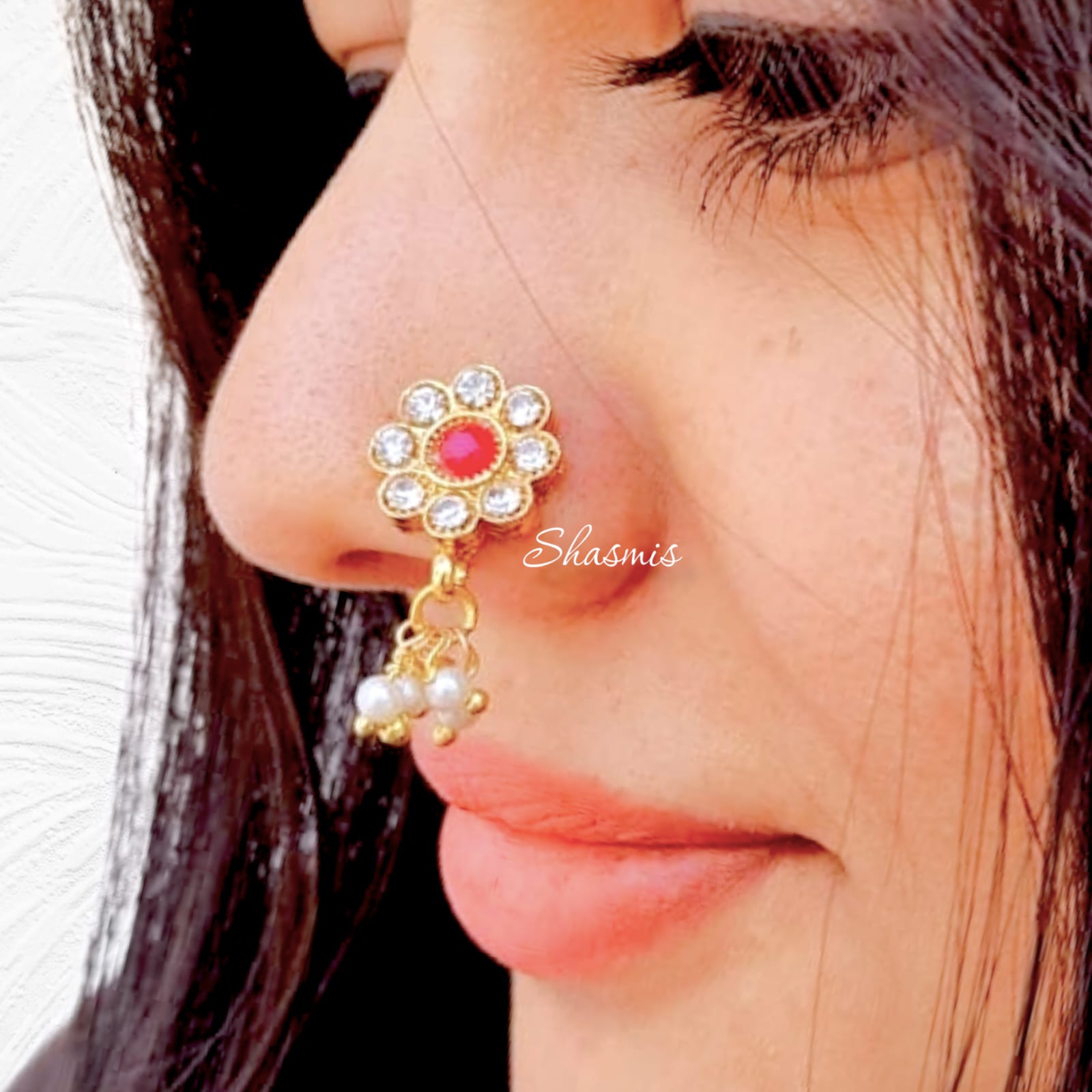 Round nose ring for bride online