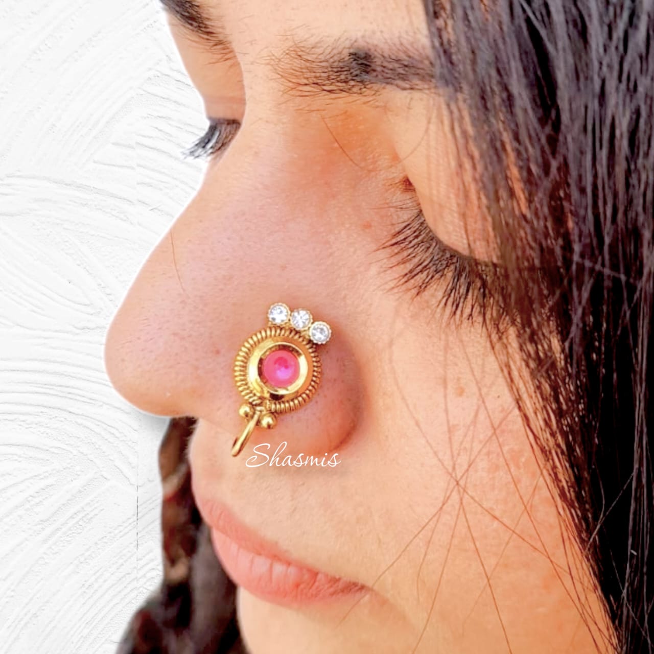 Ruby stone nose discount pin