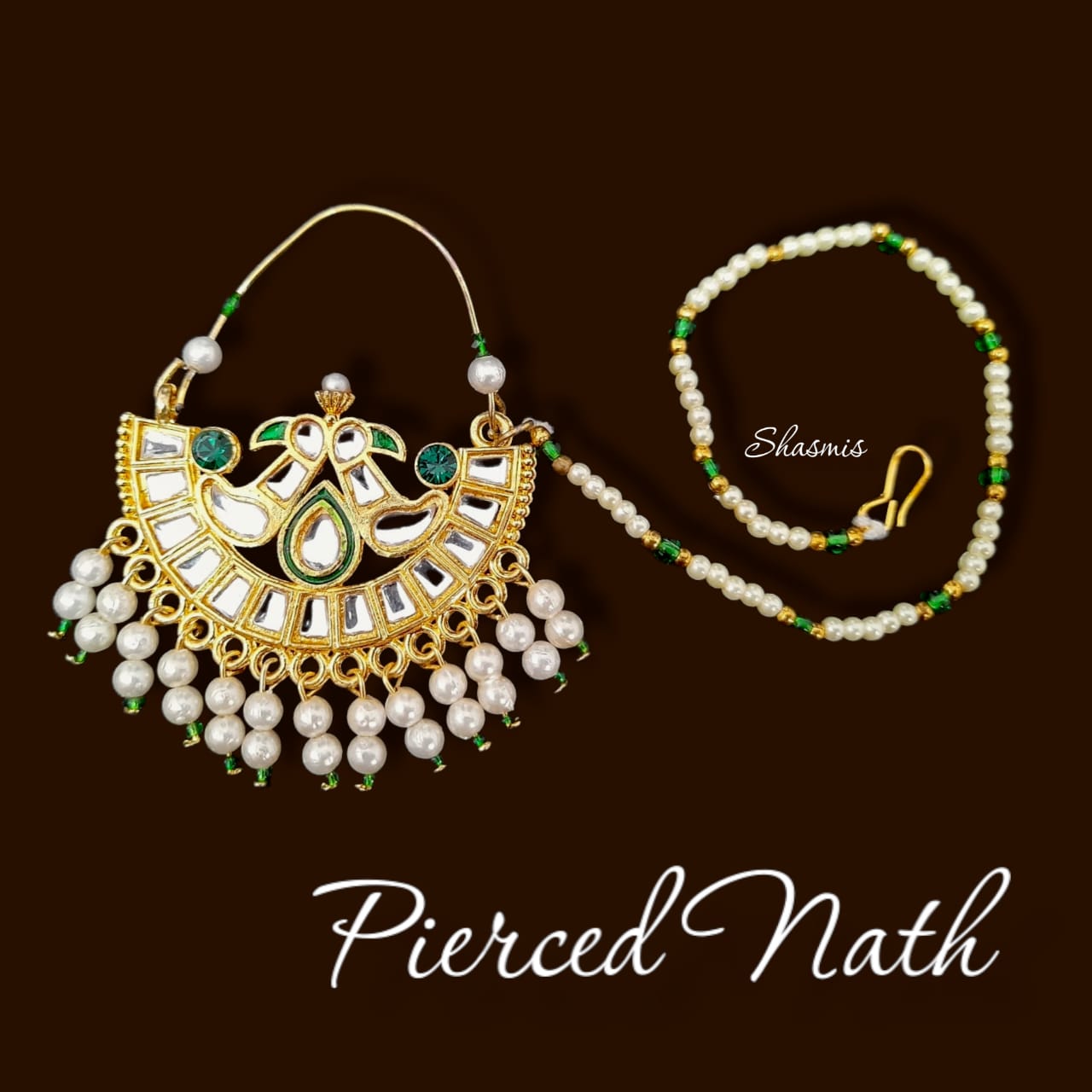 Rajwadi Alloy Nathiya For Pierced Nose Pin