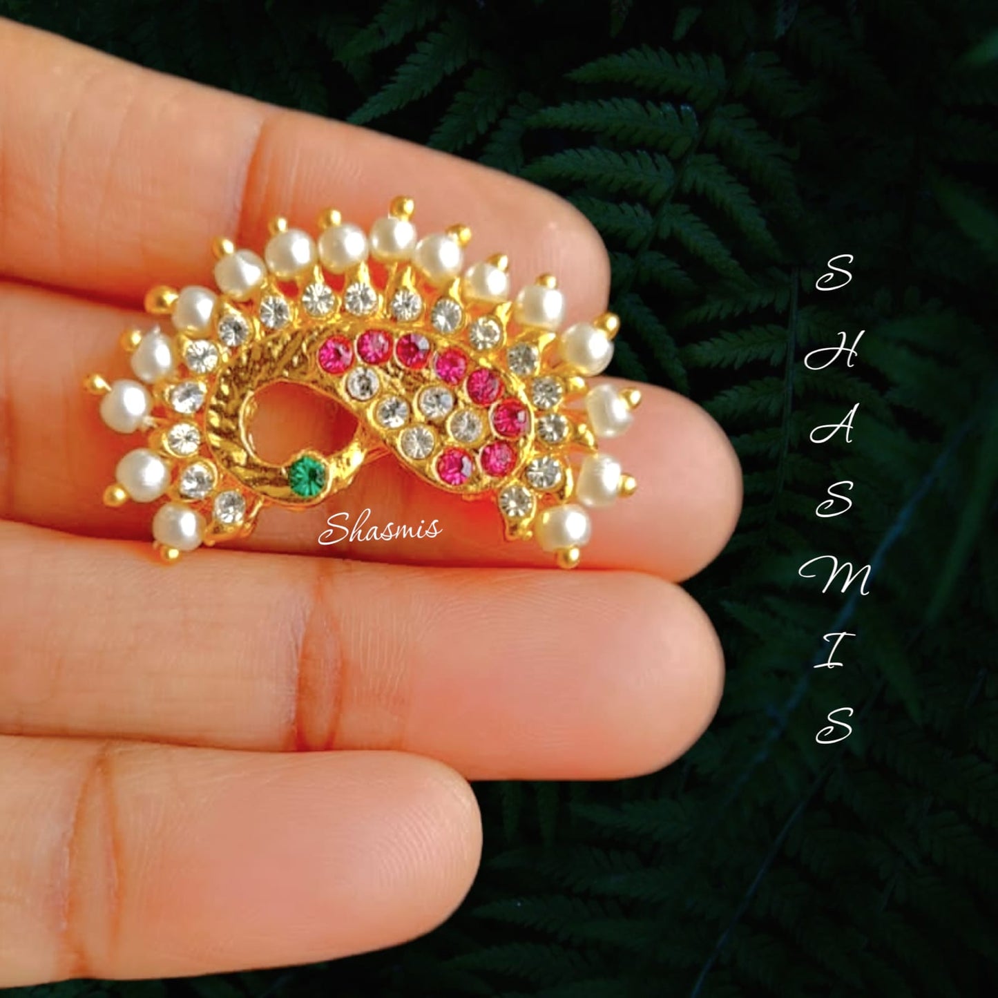 Peacock Nose Pin For Pierced Nose
