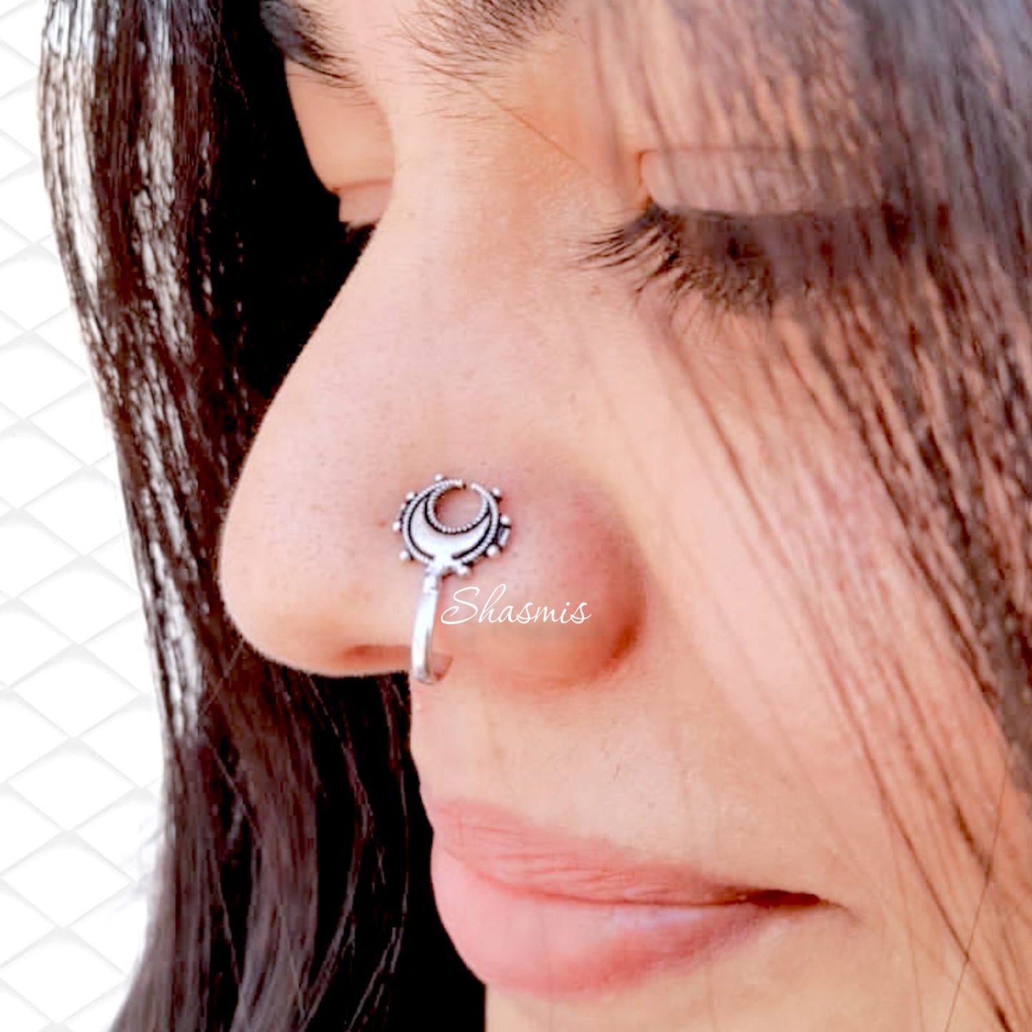 Chand Silver Non-Pierced Nose Pin