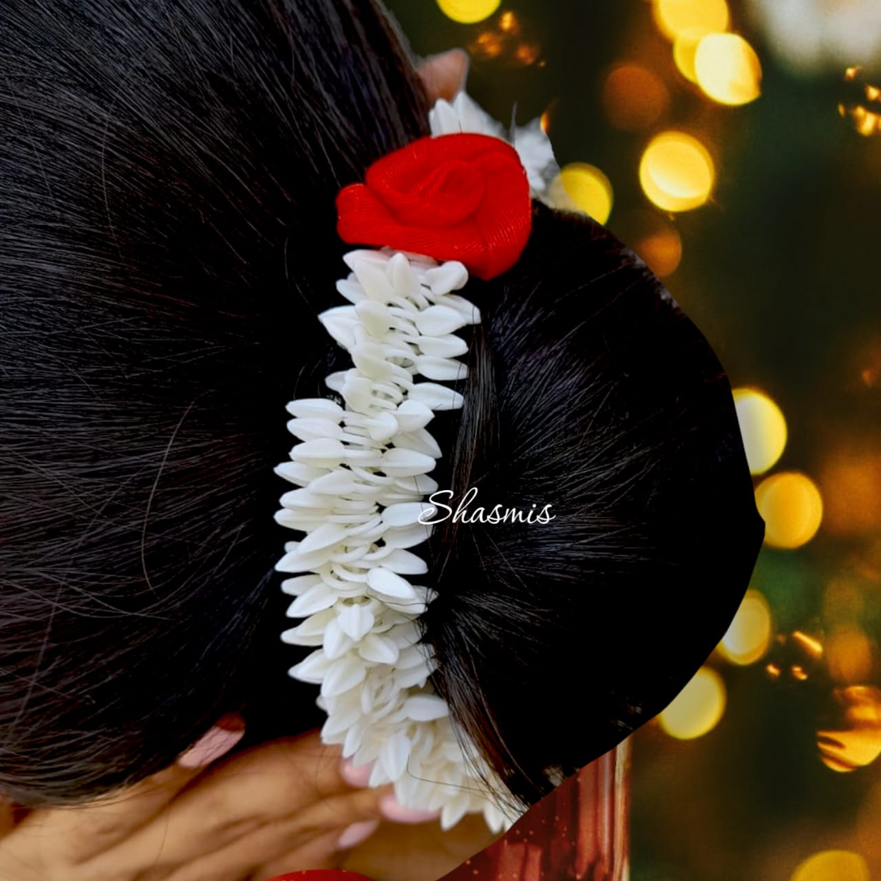 Red Rose Artifical Flower Hair Pin