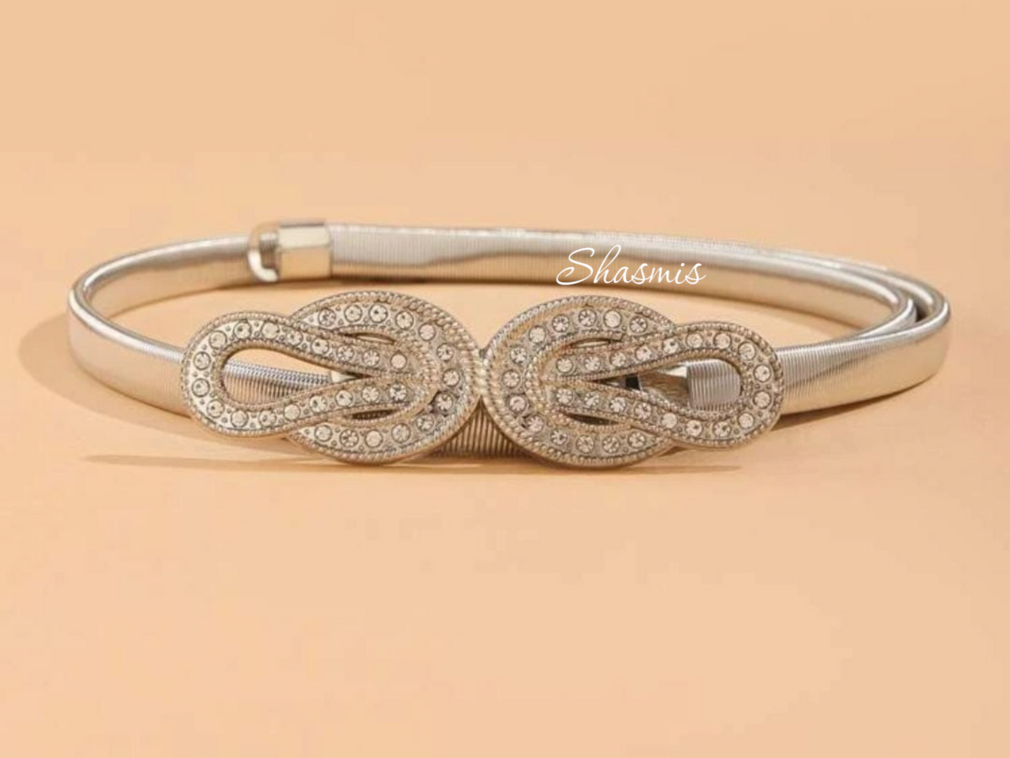 Silver Chain Stretchable Belt