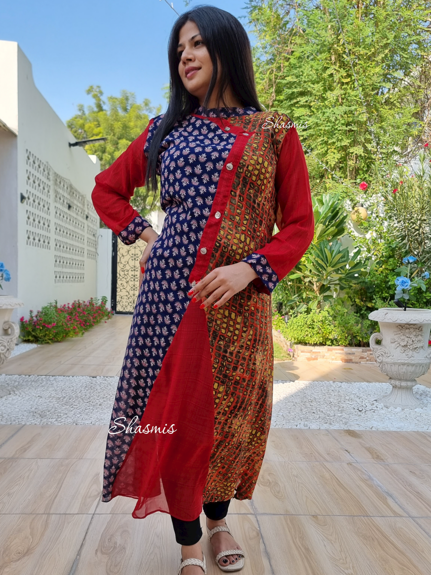 Red Color Georgette Kurti