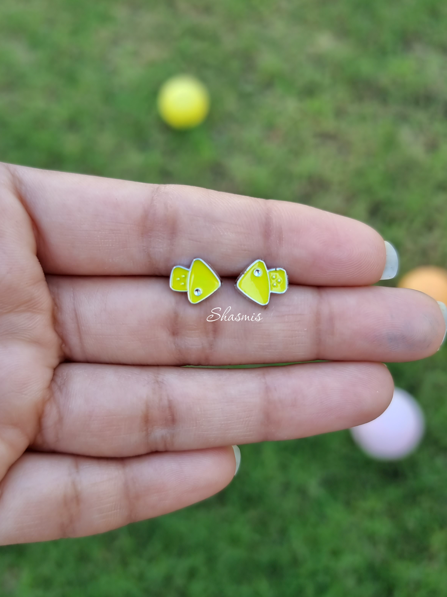 Yellow Color Arrow Earrings For Kids, Packed In Gift Box
