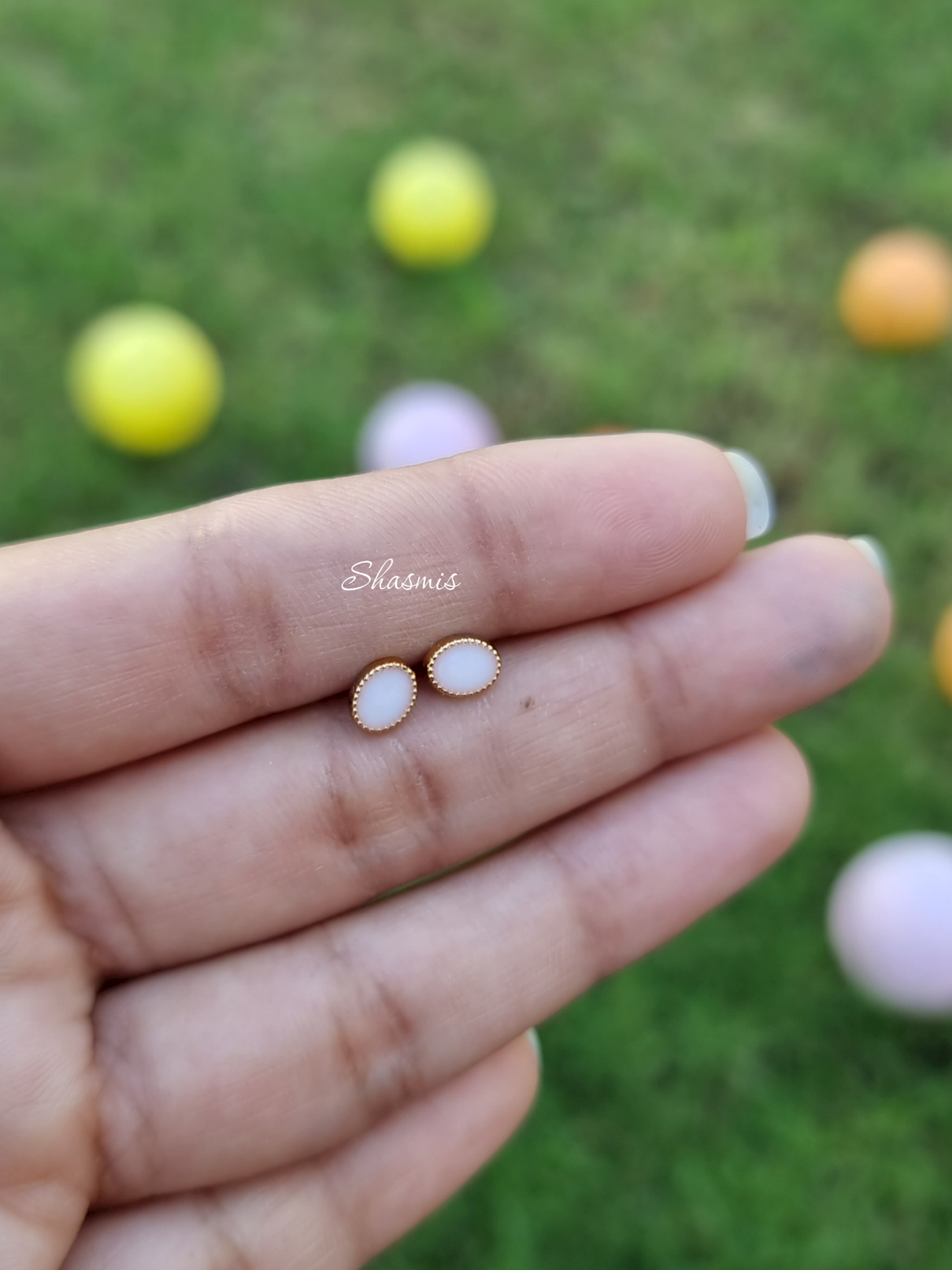 Egg Shape Design Earrings For Kids, Packed In Gift Box