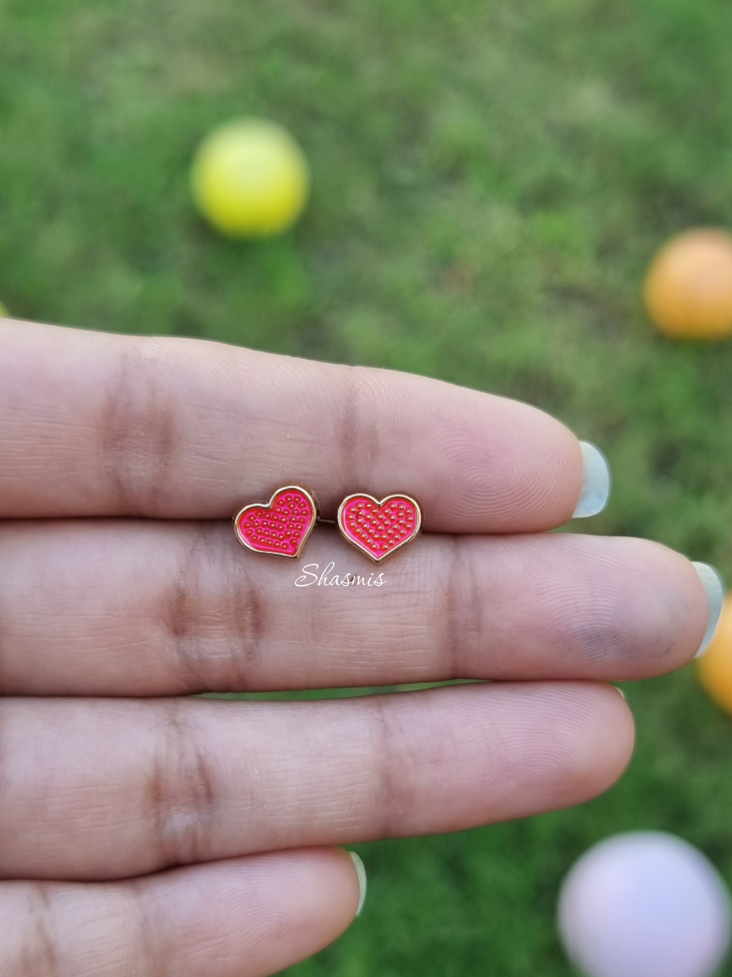 Pink Color Heart Earrings For Kids, Packed In Gift Box