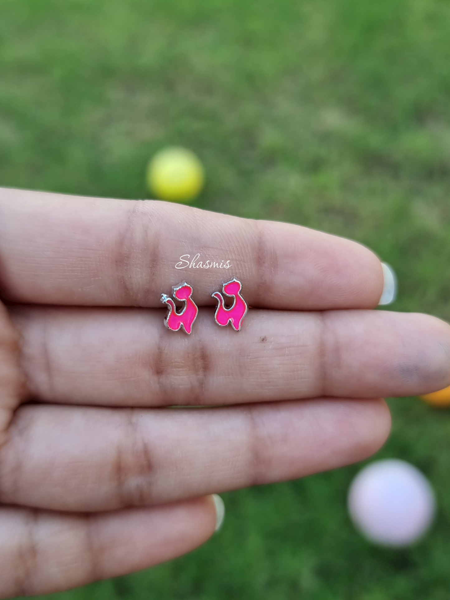 Pink Color Cat Earrings For Kids, Packed In Gift Box