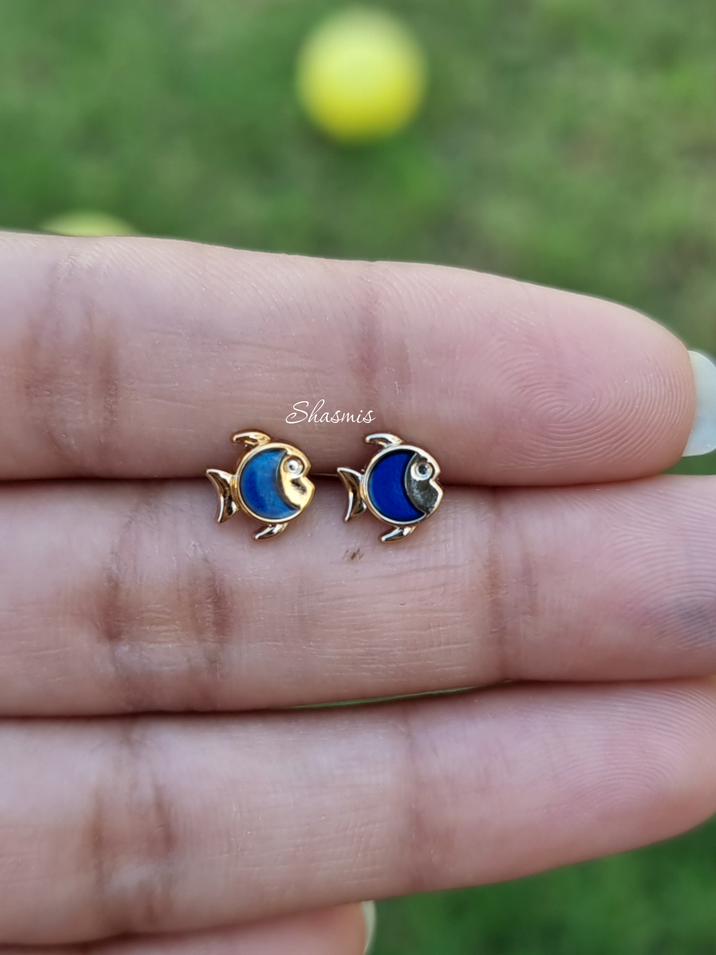 Blue Color Fish Design Earrings For Kids, Packed In Gift Box