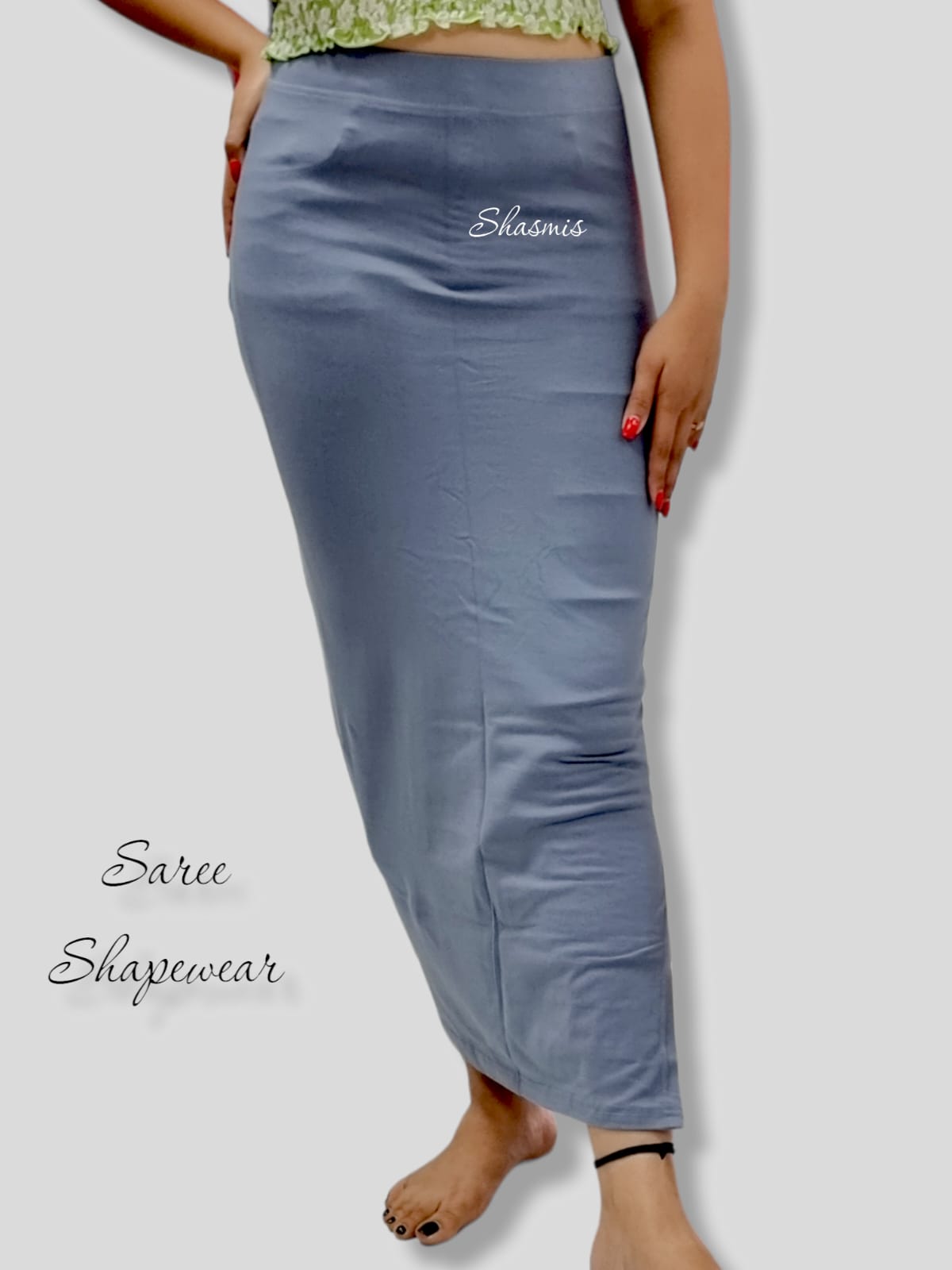 Grey Color Saree Shapewear With Side Slit
