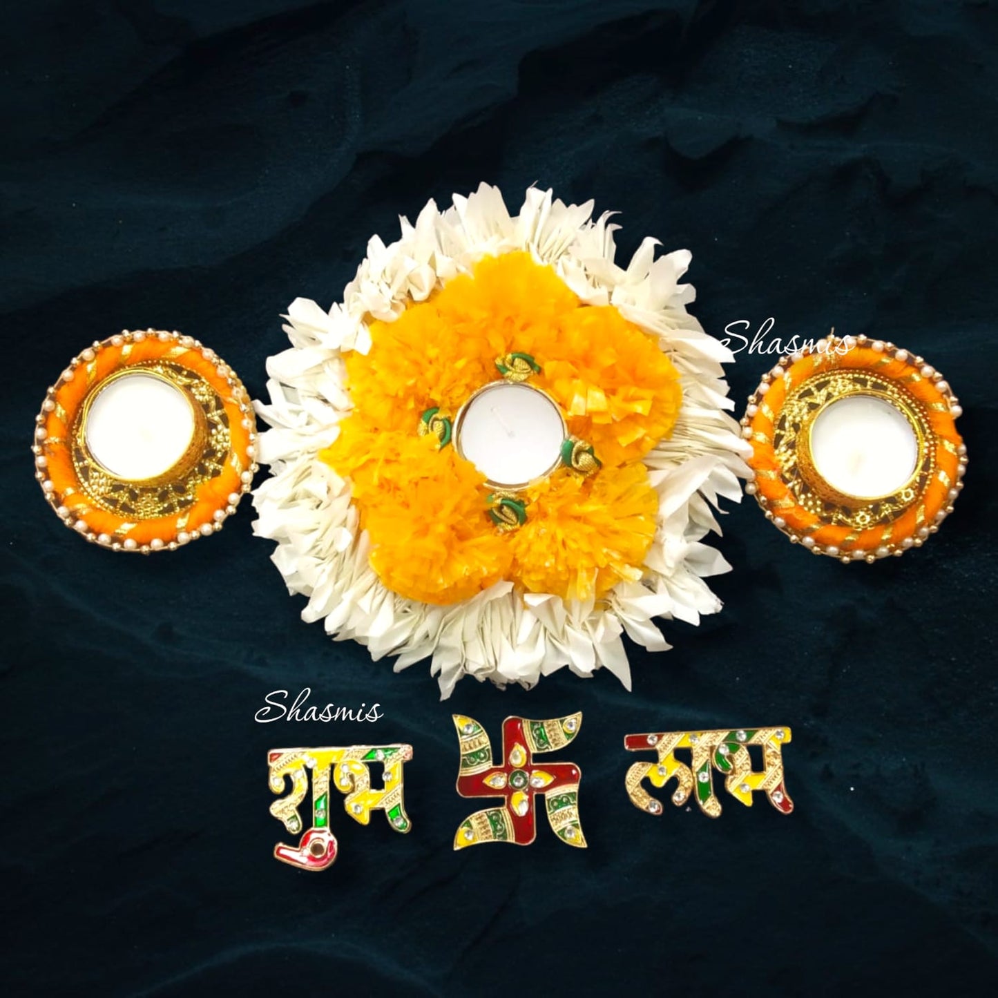 Artificial Flower Rangoli Set