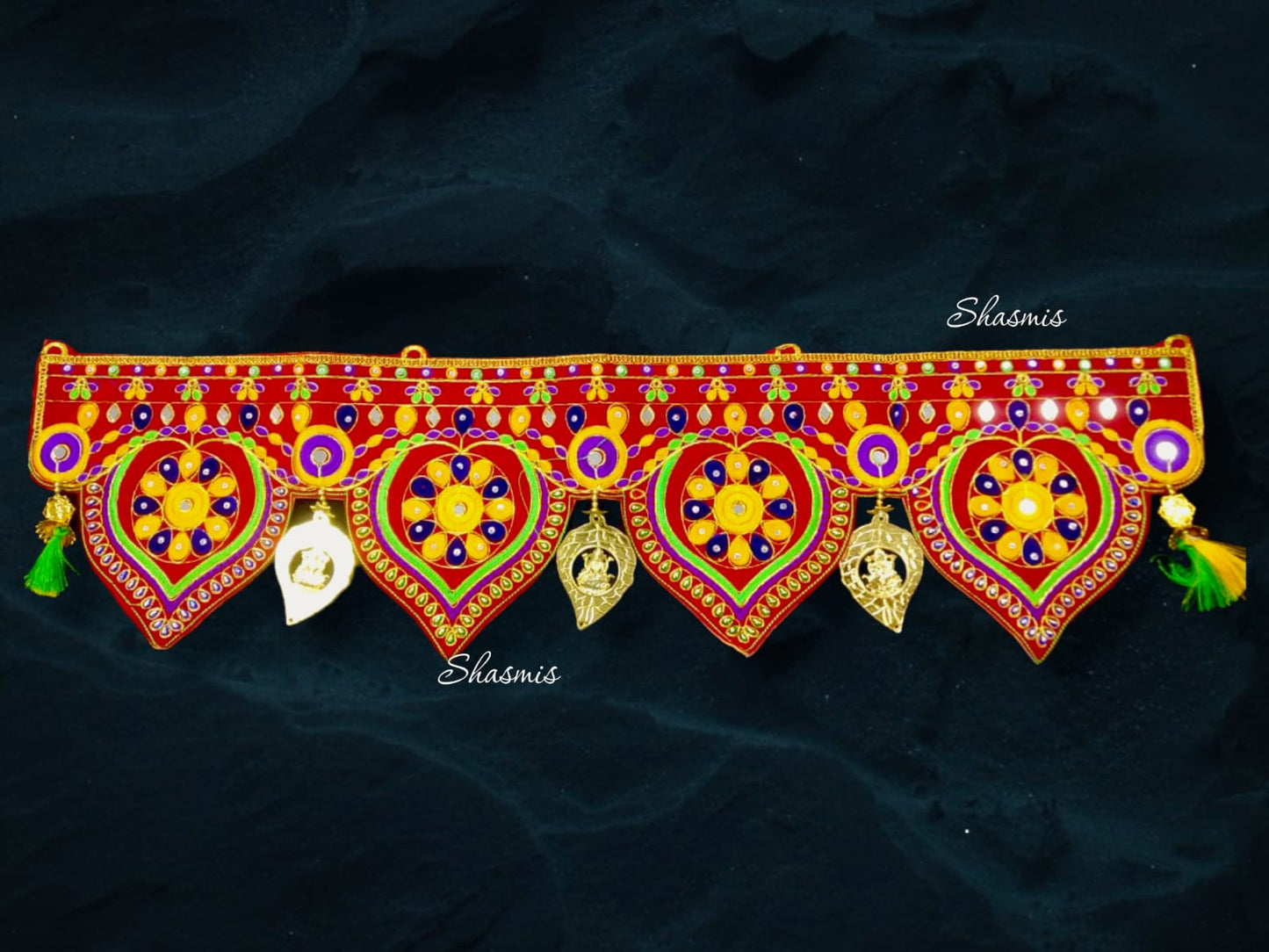 Red Color Embroidery Hanging Toran