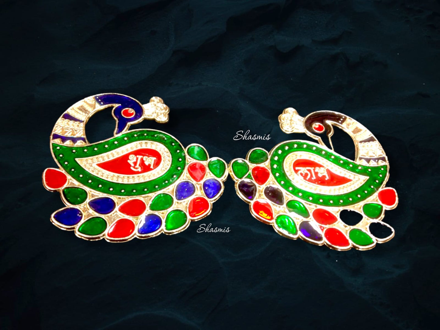 Peacock Design Subhlabh Sticker