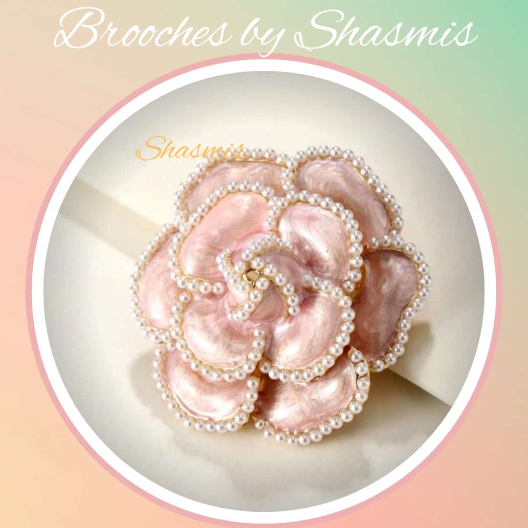 Pink Flower Brooch