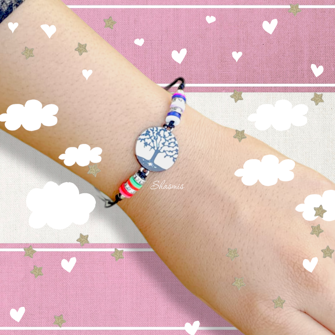 Tree Design With Beads Bracelets For Kids,