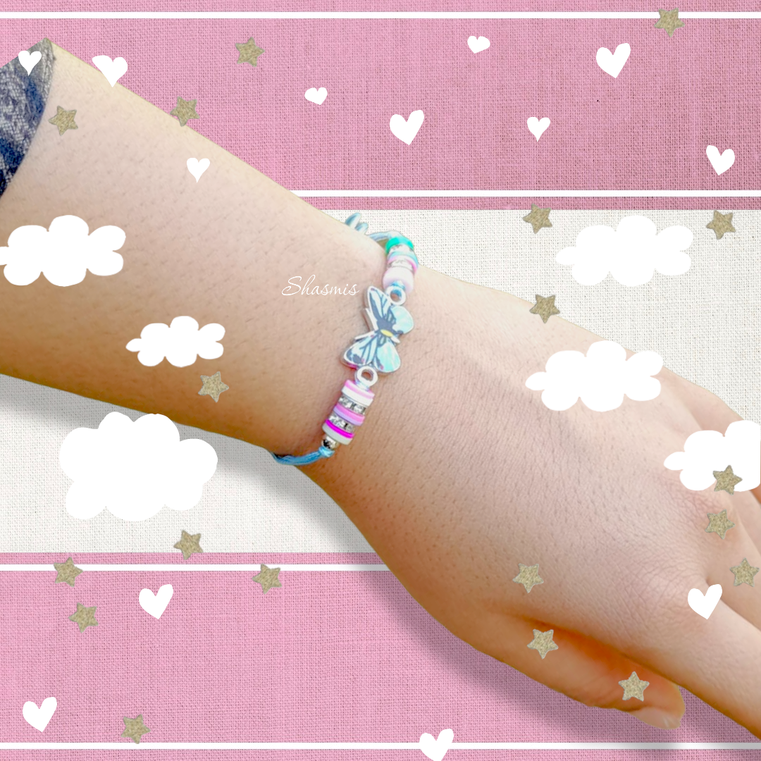 Blue Butterfly Bracelets For Kids,