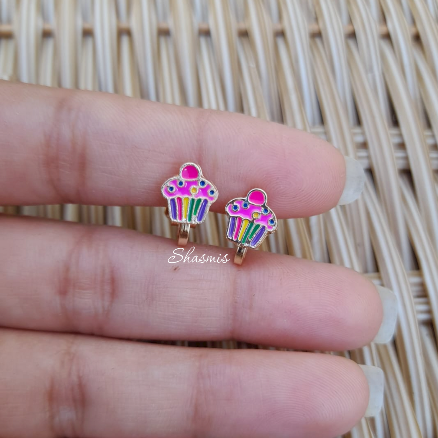 CupCake Earrings For Kids, Packed In Gift Box