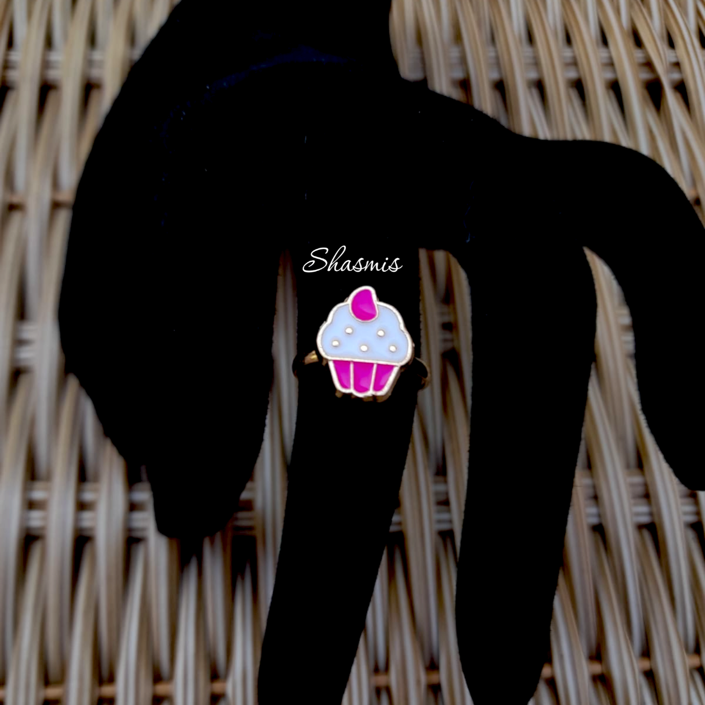 Pink Little Cupcake Ring For Kids, Packed In Gift Box