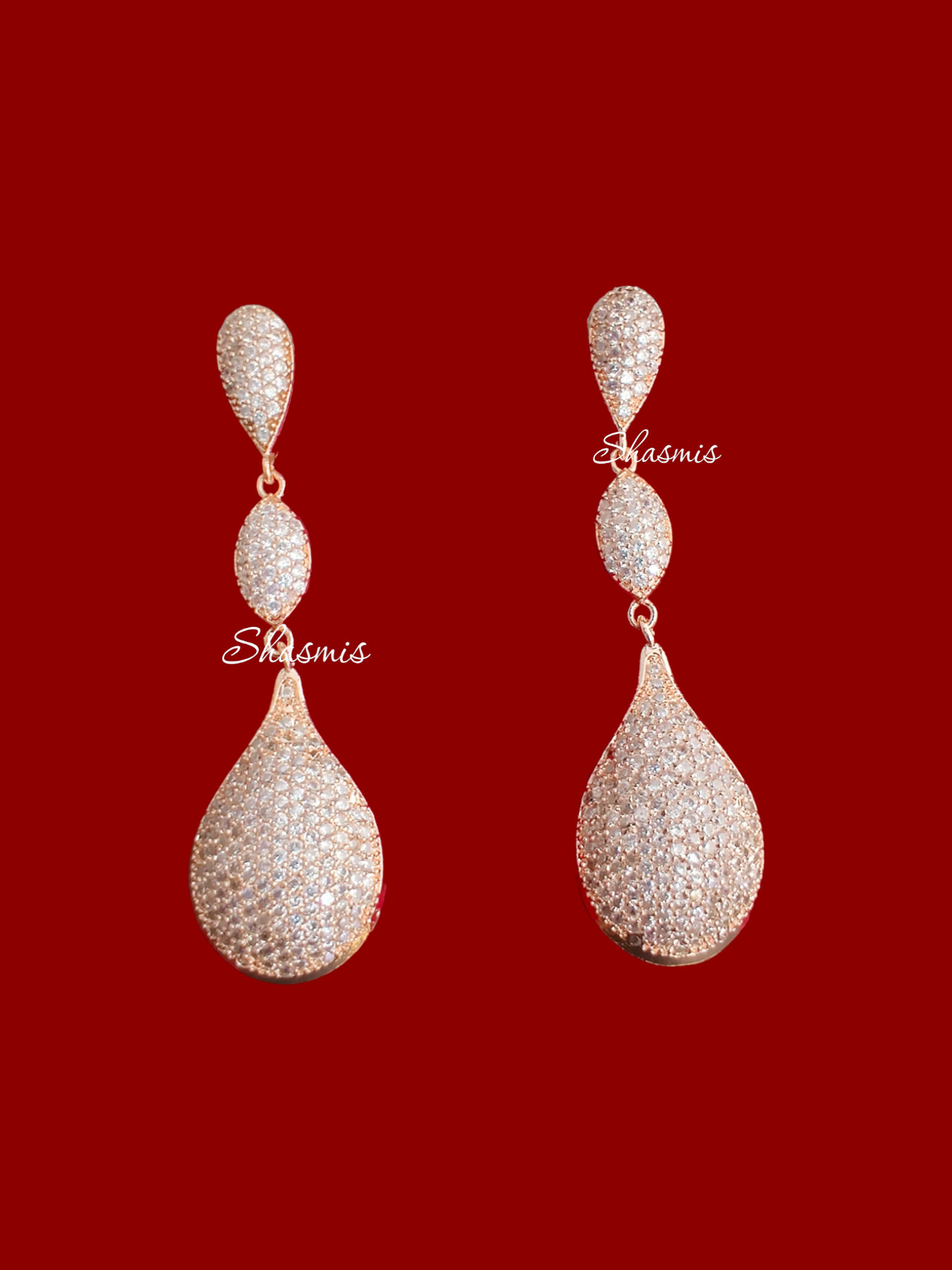 Rose Gold Diamond Earrings
