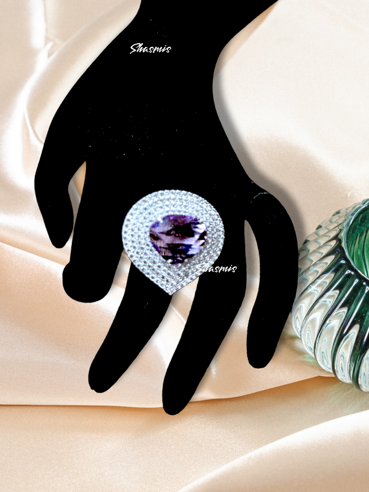 Purple Color Diamond Ring