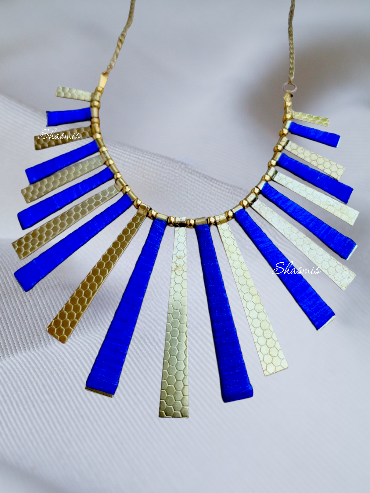 Blue Color Strand Necklace
