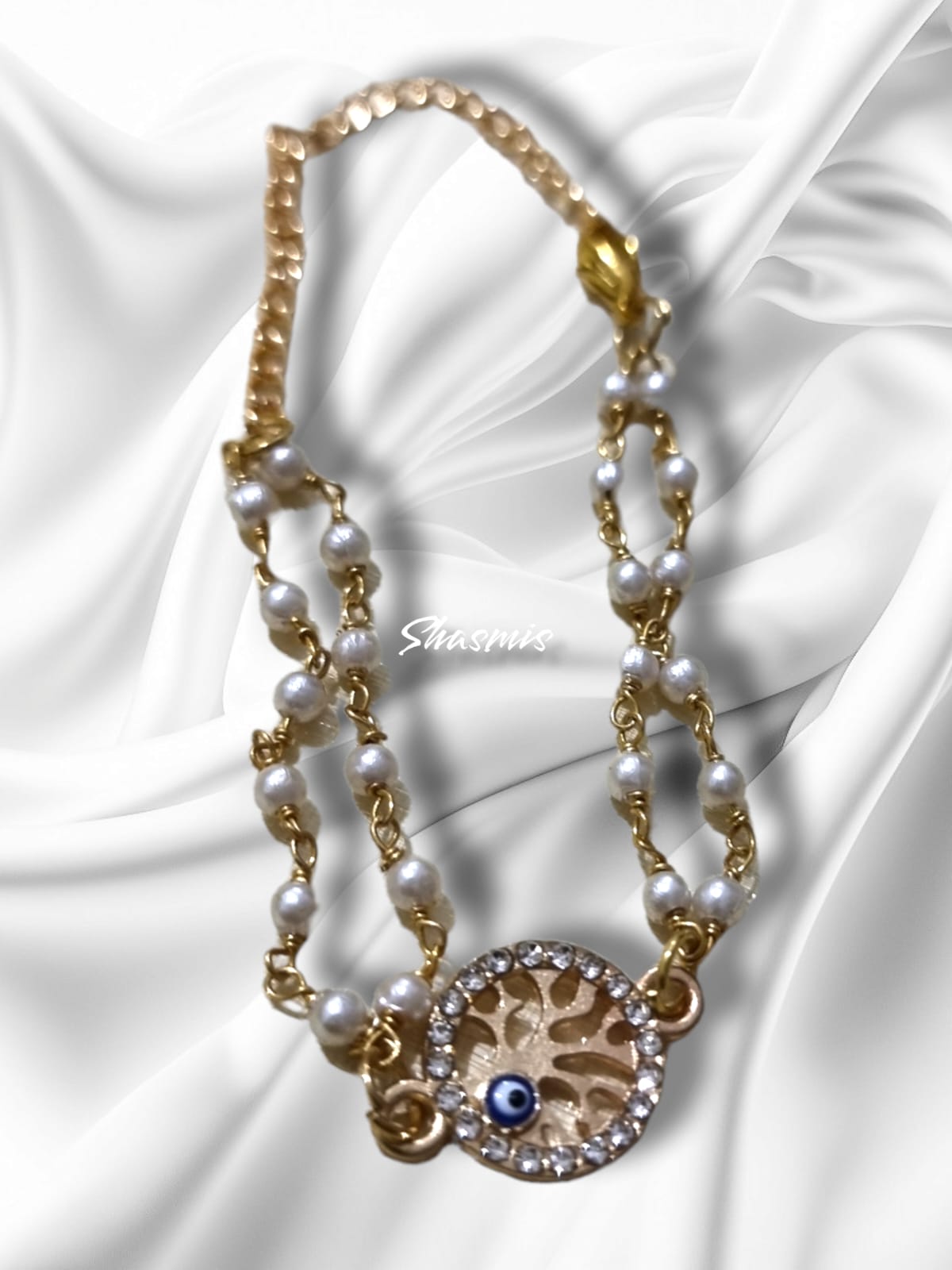 Evil Eye Design With Pearls Mangalsutra Bracelets