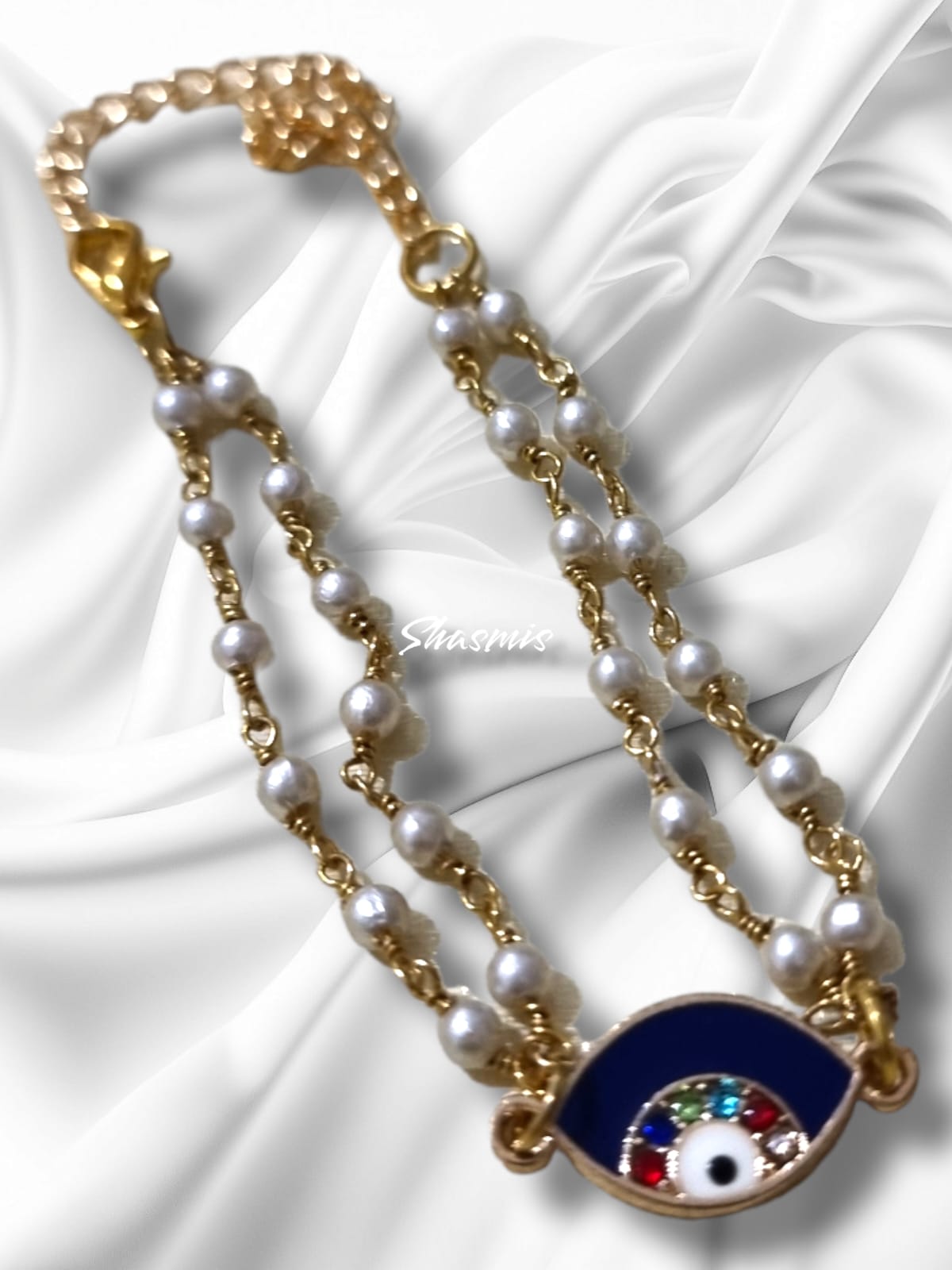 Multicolor Stones Evil Eye Mangalsutra Bracelets