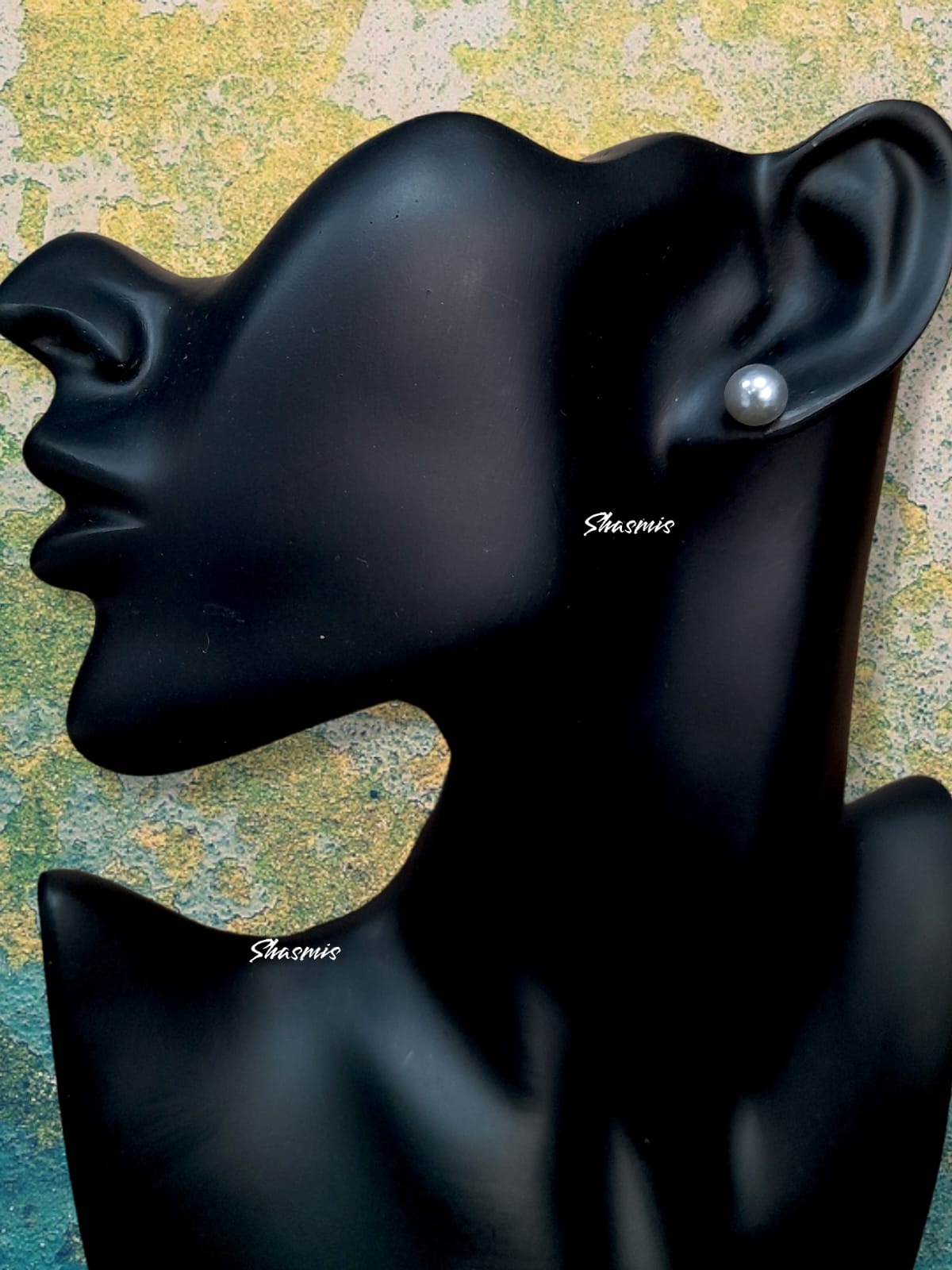 Grey Pearl Stud Earrings