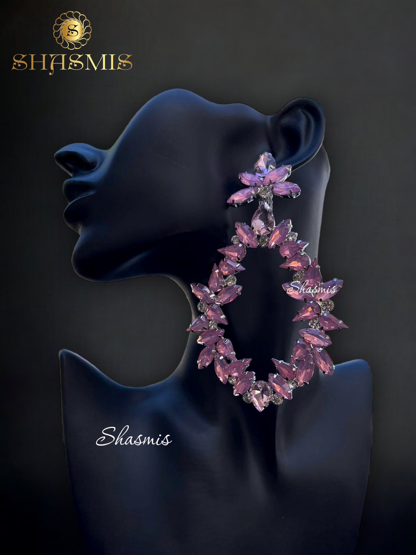 Pink Color Long Prerto Design Earrings