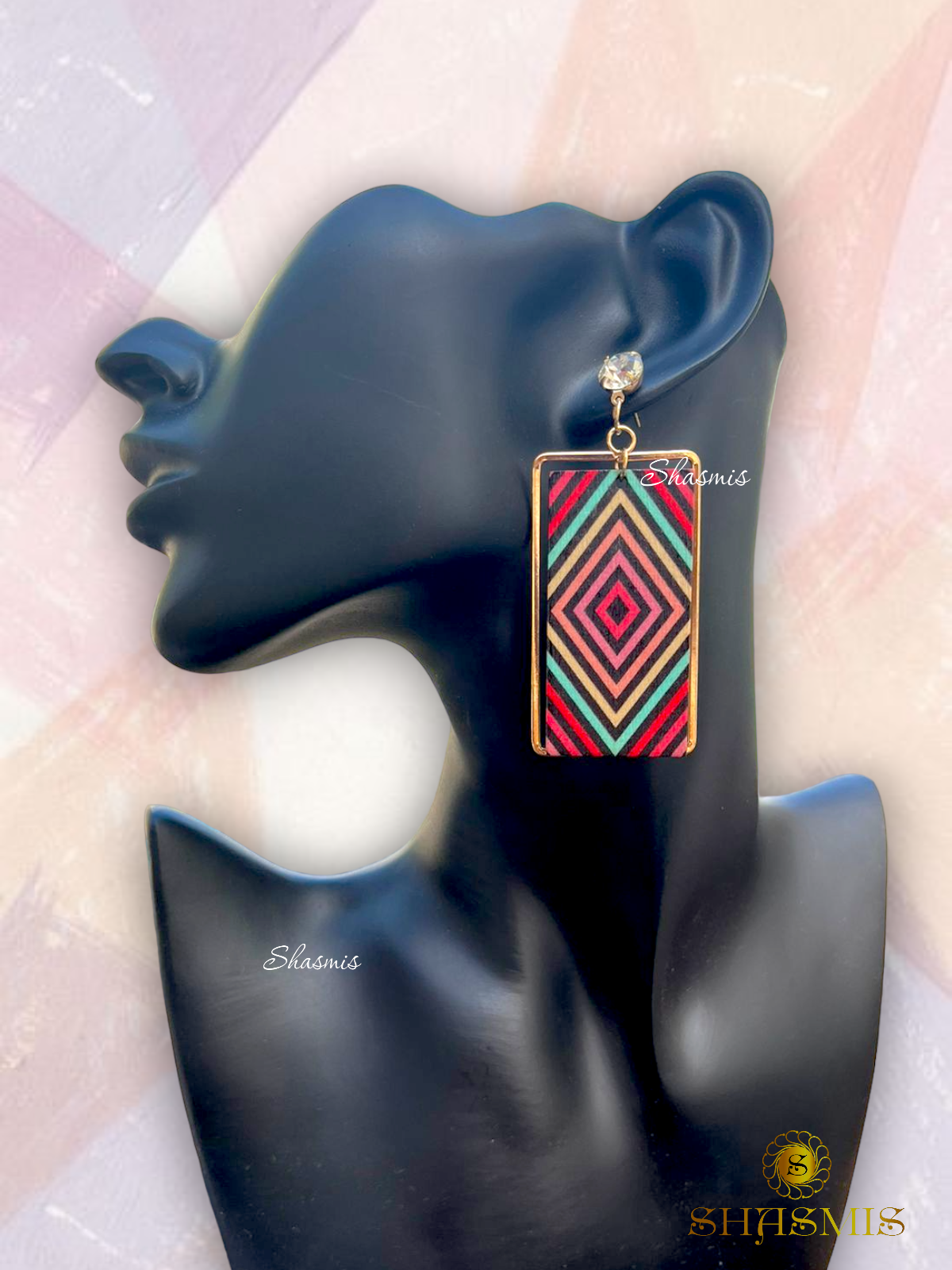 Color Shade Long Trendy Earrings