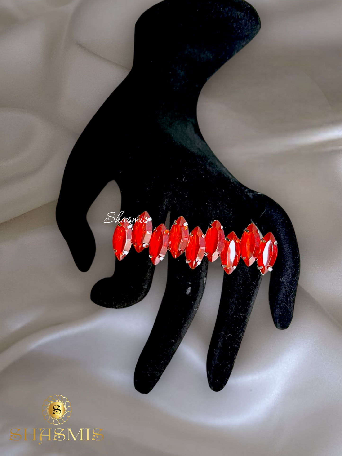 Red Color Stone Design Prerto Ring