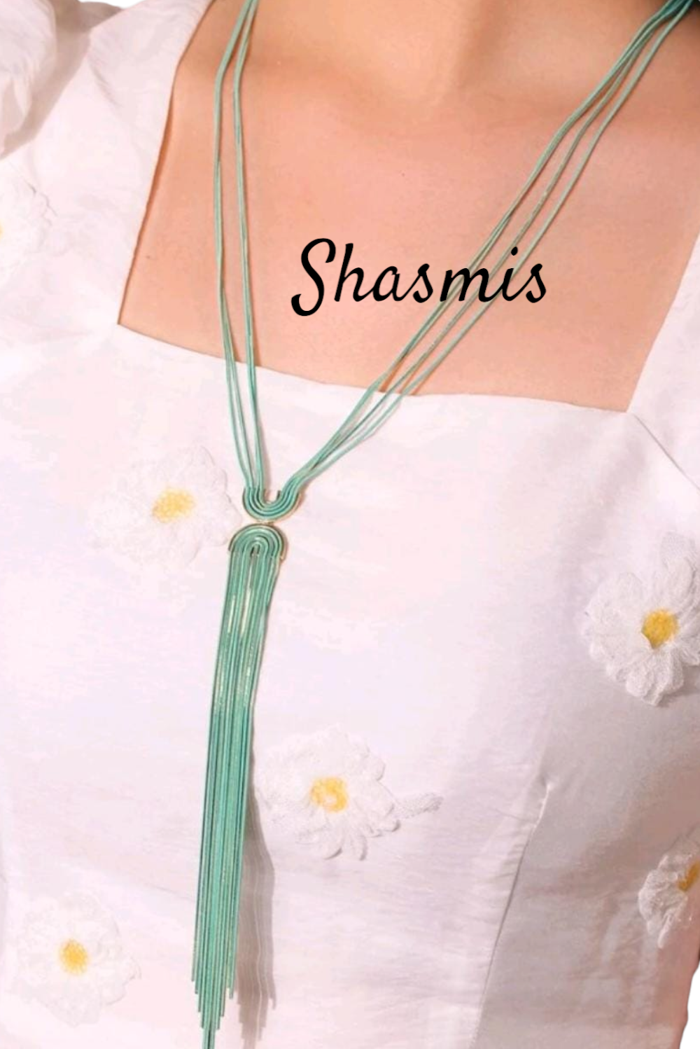 Long Multilayer Chain In Torquise Shade