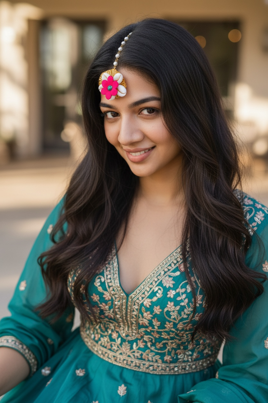 Sea Shell Pink Color Flower Mangtika