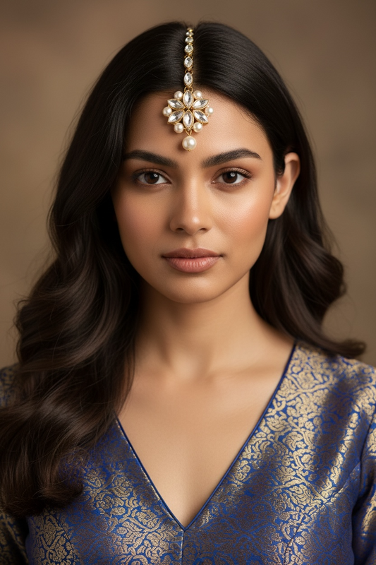 Pearl Kundan Mangtika