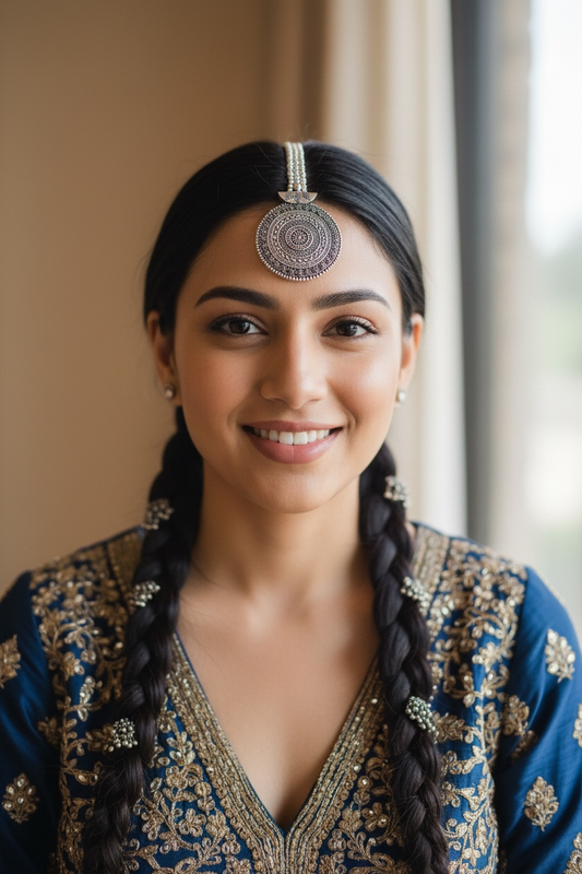 Silver Oxidised Trendy Mangtika