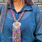 Long Layer Beads Necklace with Long Pendant
