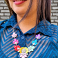 Flower Design Stones Necklace